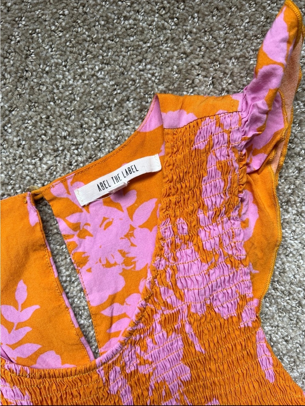 Sunlit Tiered Maxi Dress in Orange and Pink - Picture 5 of 5